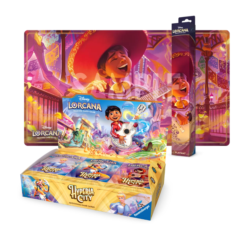 Bundle Disney Lorcana Hyperia City (Booster Box + Playmat Coco)