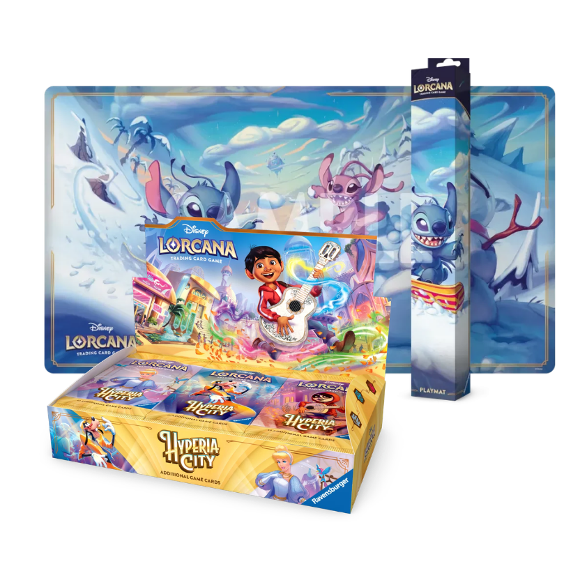Bundle Disney Lorcana Hyperia City (Booster Box + Playmat Stitch)