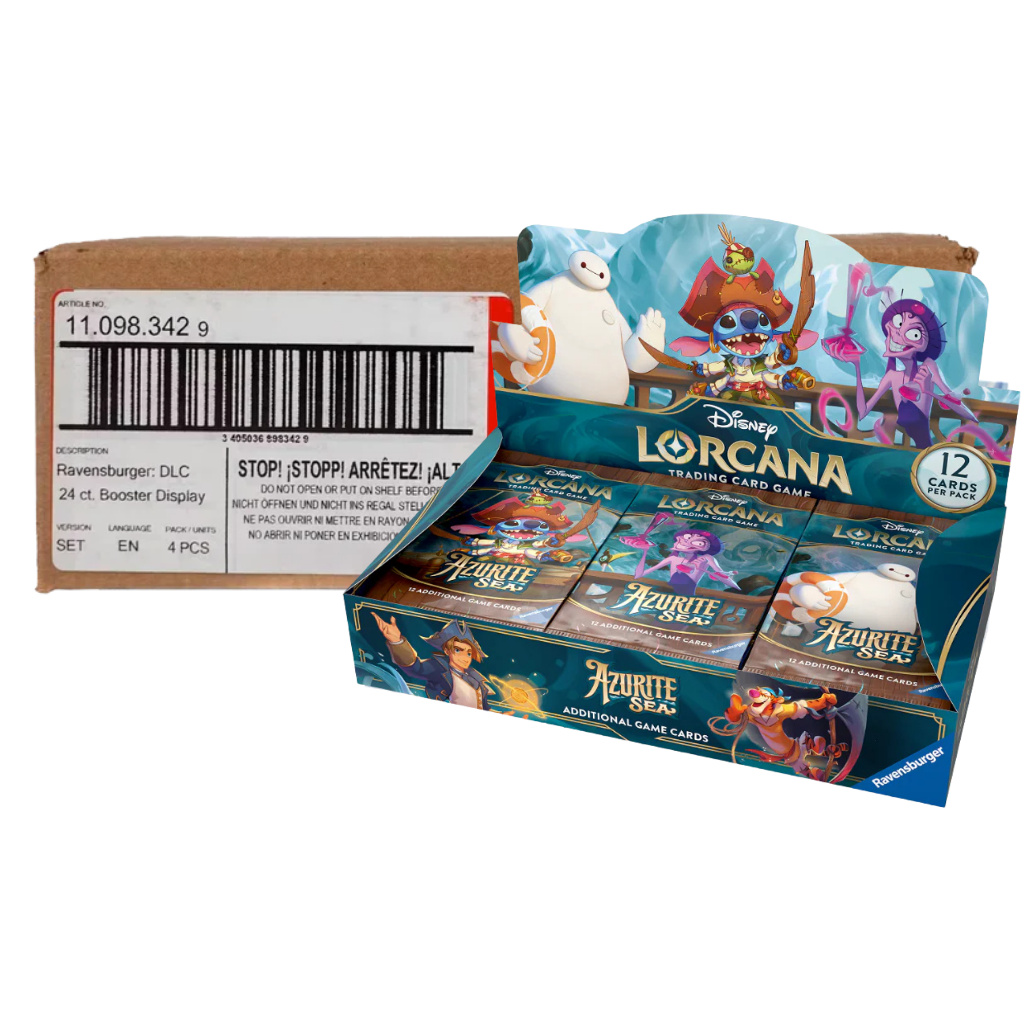 Disney Lorcana Azurite Sea Booster Box Case