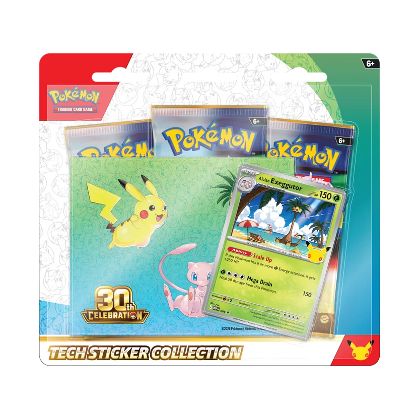 Pokémon 30th Celebration Tech Sticker Collection Exeggutor