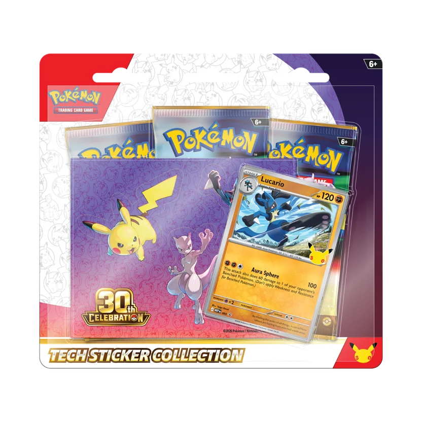 Pokémon 30th Celebration Tech Sticker Collection Lucario