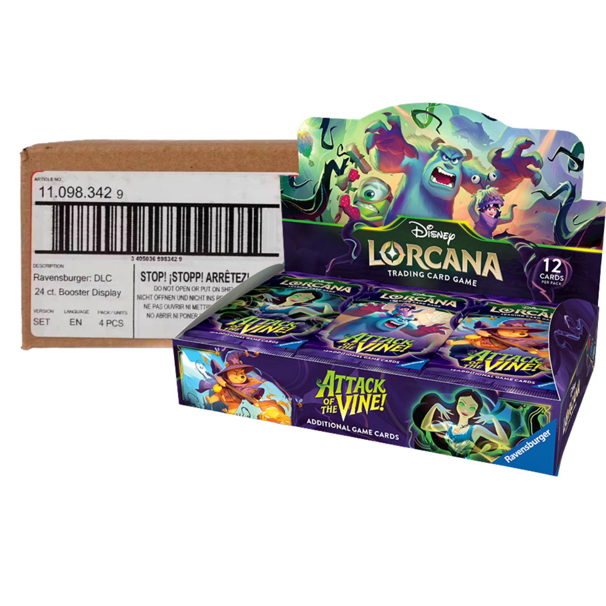 Disney Lorcana Attack of the Vine Booster Box Case