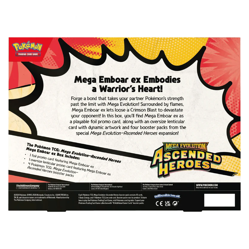 Pokémon Ascended Heroes Mega Emboar ex Box