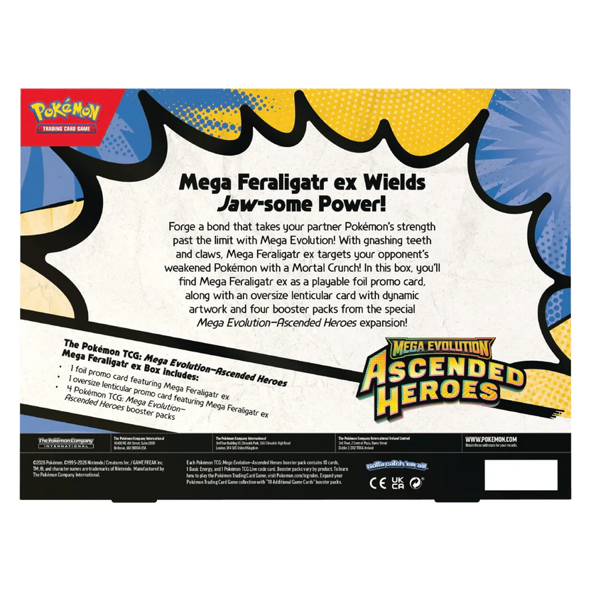 Pokémon Ascended Heroes Mega Feraligatr ex Box